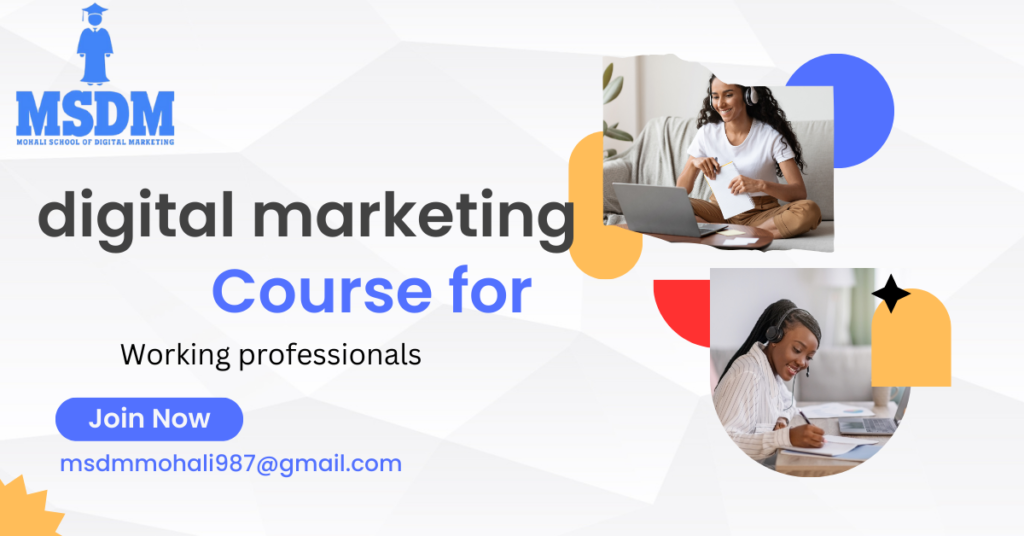 Digital Marketing Course for Working Professionals | MSDM