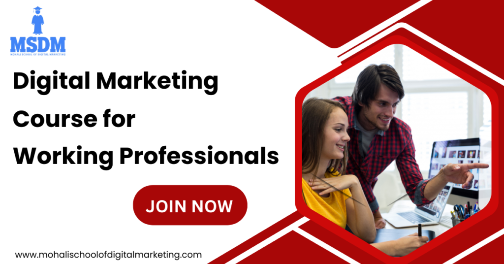 Digtial Marketing Course For Working Professionals