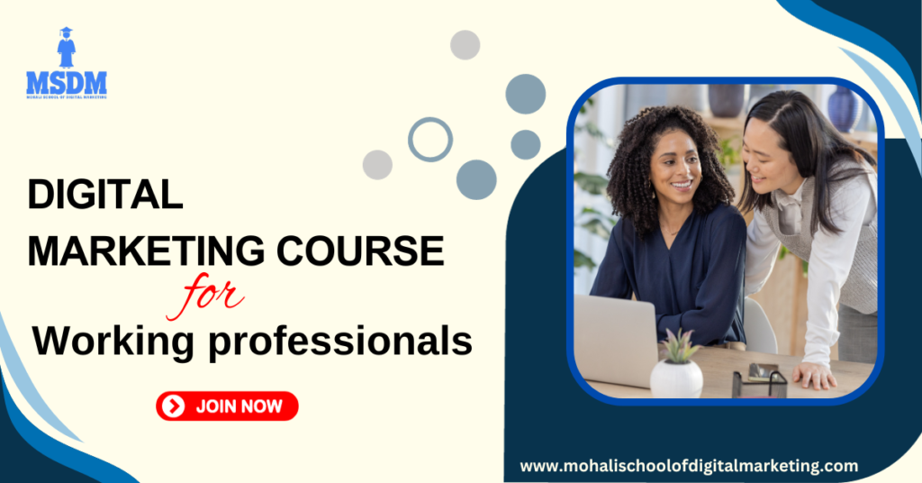 Digital Marketing Course for Working Professionals | MSDM