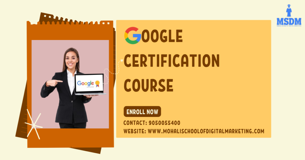 Google Certification Course- MSDM