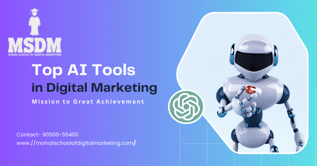 Top AI tools used in digital marketing