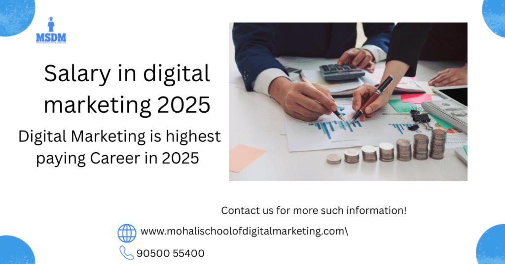 Salary in digital marketing 2025
