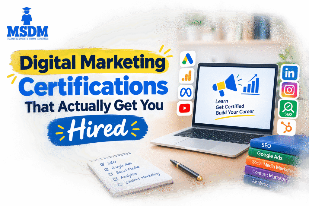 Digital Marketing Certifications That Actually Get You Hired – MSDM